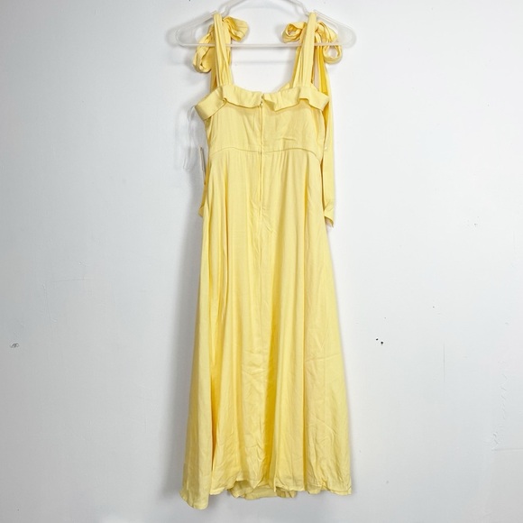 Row A Dress Womens Small Yellow Adjustable Tie Strap NEW NWT - Picture 2 of 13